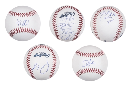 Lot of (5) Chicago White Sox Signed Baseball Collection Including Luis Robert, Tim Anderson, Carson Fulmer, Michael Kopech and Nick Madrigal (Beckett & JSA)